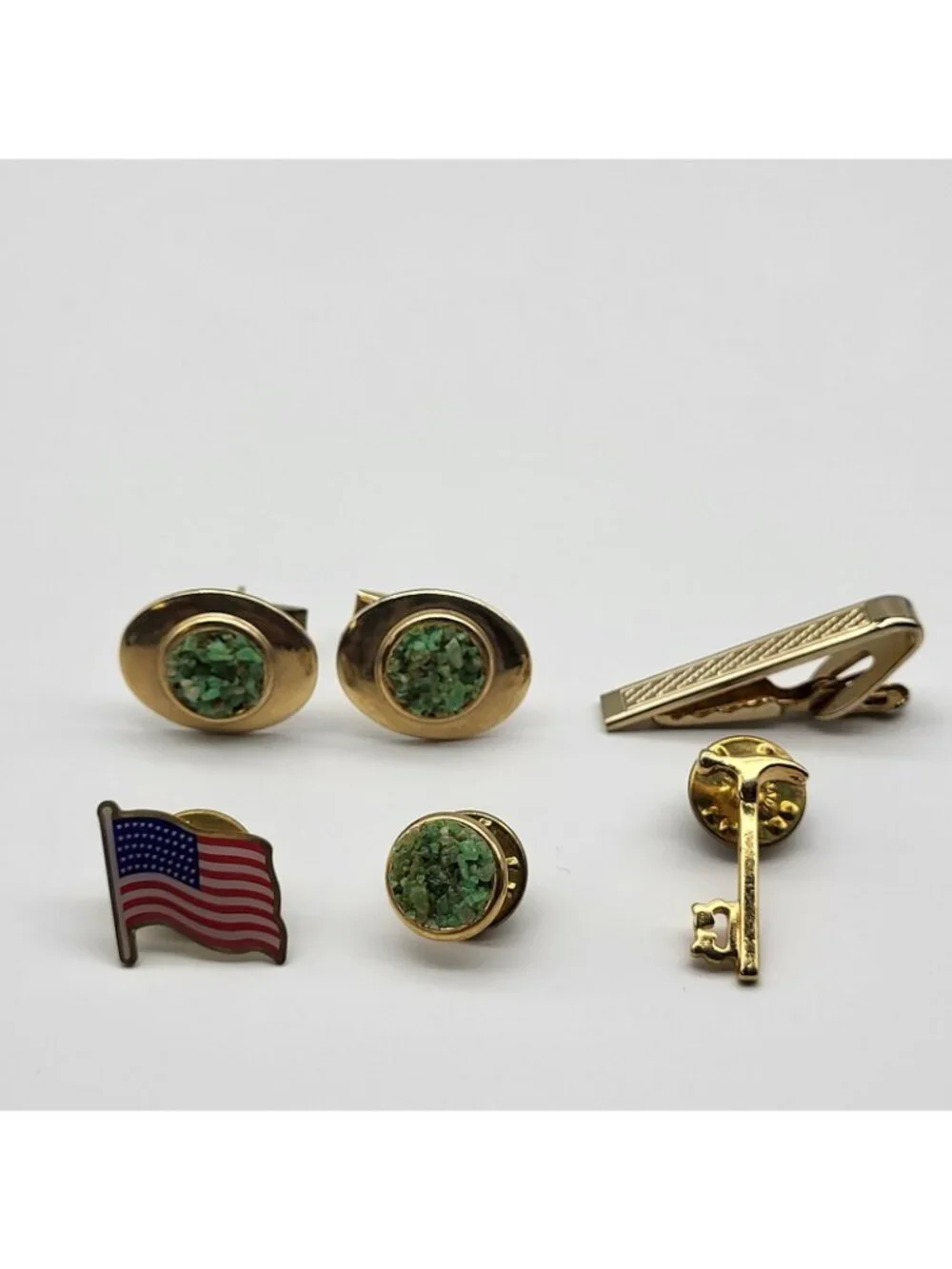 Vintage Mens jewelry lot Tie Tack Cufflinks Estate Jewelry Dapper preppy